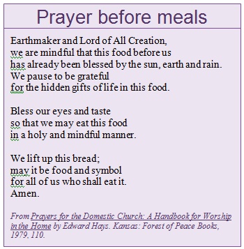 Prayer before meals